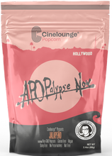 Load image into Gallery viewer, Fiery but highly addictive, this Jalapeno popcorn will have you exclaiming, "I love the smell of Jalapeno in the morning!" NON GMO | GLUTEN FREE | VEGAN | DAIRY FREE | NUT FREE | NO PRESERVATIVES