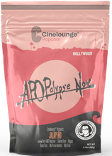 Load image into Gallery viewer, Fiery but highly addictive, this Jalapeno popcorn will have you exclaiming, &quot;I love the smell of Jalapeno in the morning!&quot; NON GMO | GLUTEN FREE | VEGAN | DAIRY FREE | NUT FREE | NO PRESERVATIVES
