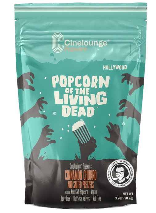 Forget about 'brains' being the flavor 'du jour' for the undead! These bags of cinnamon, Churro, and pretzel-filled goodness are zombie approved - and the living like it even more!   When you feast your eyes on this popcorn, you too will take on traits of our living-dead friends. The symptoms are;  - Salivating mouth  - Insatiable appetite  And what is even more amazing, is this decadent snack is quite healthy!  NON GMO | VEGAN | DAIRY FREE | NUT FREE | NO PRESERVATIVES